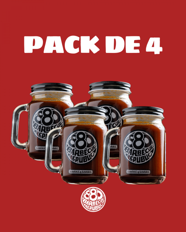 Pack de 4 Jarras Salsa Barbacoa 880BBQ