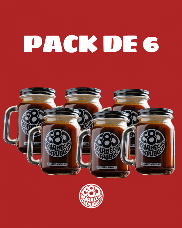 Pack de 6 Jarras Salsa Barbacoa 880BBQ