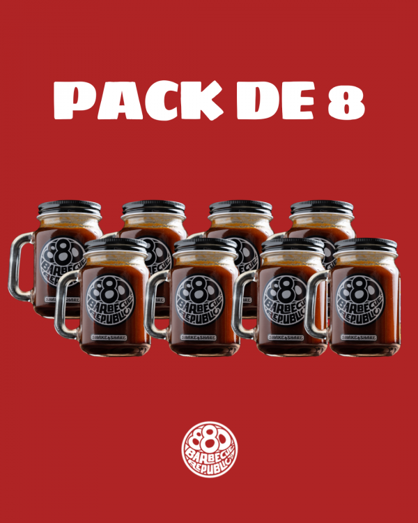 Pack de 8 Jarras Salsa Barbacoa 880BBQ